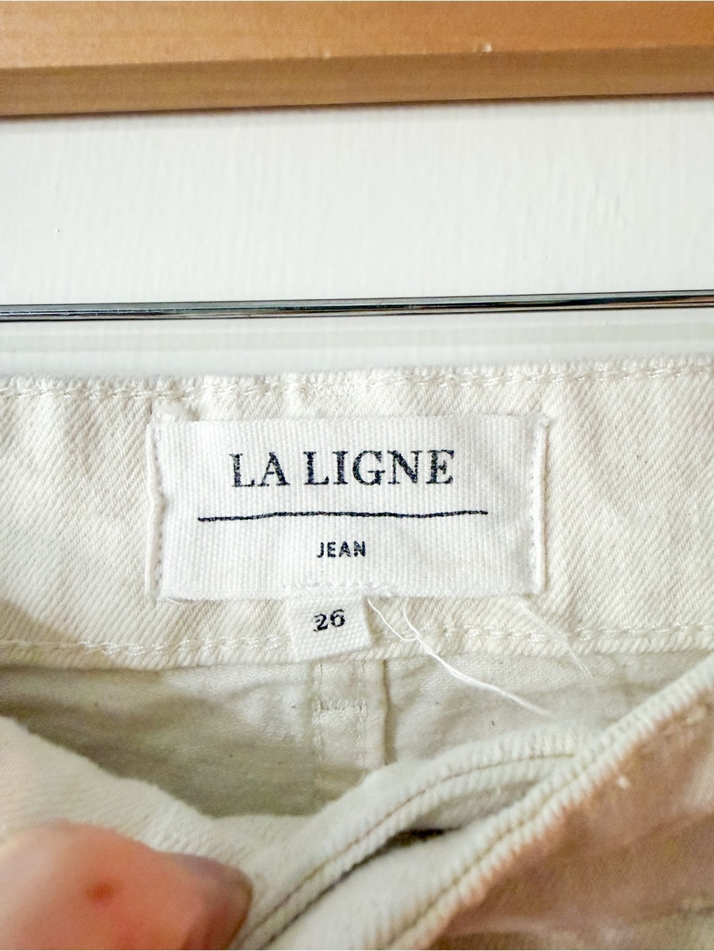 La Ligne The Isadora Jean White Cream Size 26 - Picture 3 of 5